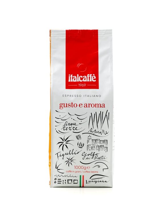 Caffè in grani Gusto e Aroma 1 kg Italcaffè Espresso Italiano fronte